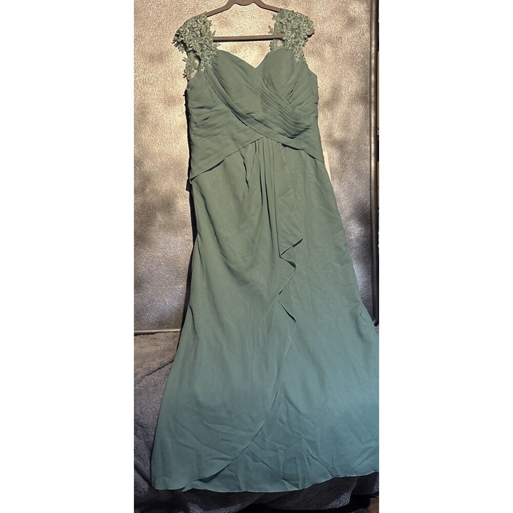 LAVETIR Green  Corset Back Formal Gown Dress 12 Mother Of Bride Bridesmaid NWT